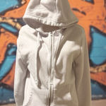 If It Were Me Women's XS White Zip-Up Hoodie with Pockets Casual Jacket Photo 0