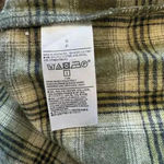 Women's Banana Republic Green Plaid Long Sleeve Ruffle Flannel Shirt Size Small Photo 4