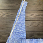 Aerie  Offline Oversized Sweatshirt Ribbed Quarter Zip Blue Space Dye Size Small Photo 9