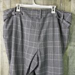 Calvin Klein Size 18W Plaid Print Black & White Plaid Print Dress Pants Tie Belt Photo 4