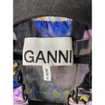 Ganni  Pleated Floral Georgette Blouse Women's 34 US 2 Sleeveless V-Neck Boho Photo 3