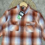 Eddie Bauer NWT Women’s Firelight Flannel Shirt Button Down in Burnt Orange M Photo 3
