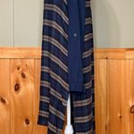 Romeo + Juliet Couture Blue Plaid Shirt/Dress with sheer sleeves. NWT size Large Photo 2