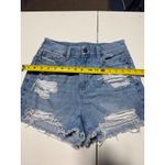 American Eagle  Denim‎ Shorts High Waisted Distressed Rips Light Wash Size 4 Photo 6