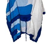 Marimekko For Target Poncho Swimwear Cover Up Mini Dress White/Blue Womens S/M White Photo 3