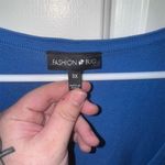 Fashion Bug Women's Plus 3X Blue Button Front quarter sleeve Cardigan Sweater Photo 2