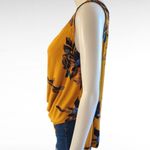 Buckle  Mittoshop Mustard Floral Knotted Gauze Sleeveless Blouse Size Small Photo 3