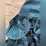 Midnight teal strapless ruffle dress sz S nwt Blue Photo 2