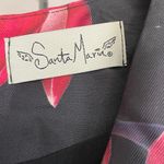 Santa Maria Black and Red Floral Midi Dress. Size L Size L Photo 1