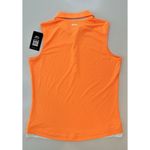 Slazenger Golf Polo Shirt Sleeveless Collared Top Women M Atomic Orange Neon NEW Photo 2