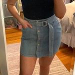 EXPRESS Light Blue Denim Skirt Photo 1