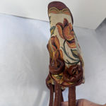 Gitana Tapestry Top Handle Bag Purse Made in Italy Boho Hippie Floral Earthy Orange Photo 5