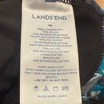 Lands’ End women’s floral tankini swim top size 14 . Black Photo 1
