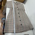 ZARA V-Neck Plaid Button Long Sleeve Dress XS EUC Photo 11