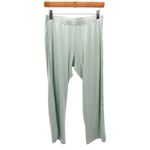 Lake Pajamas Mint Green Stripe Pima Cotton Short Sleeve Top Wide Leg Pants Set S Photo 4