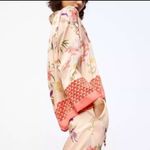 ZARA  JUNGLE PRINT LONG SLEEVE BLOUSE SHIRT PAJAMA STYLE TOP SIZE XS NEW Photo 12