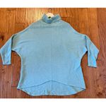 Amazon  mint green ribbed cowl neck oversized tunic sweater small Photo 5