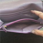 Coach  Cranberry Purple Solid Kristin Trifold  Leather Wallet Photo 11