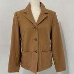 White Stag Vintage  100% Wool Tan Button Up Pea Coat Sz 8 Photo 0