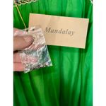 NWT Mandalay Dark Lime Green Silk Beaded Sequin Mini Evening Dress Women Size 14 Photo 11