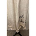 Aerie NWT "Just Chill" Pompom Cream Embroidered Knit Scarf, OS Photo 6