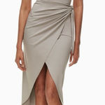 Wilfred  Saturn Midi Wrap Dress in Ashen Size S Photo 0