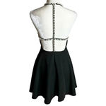 Lulus  Adore You Black Pearl Skater Strappy Back Mini Dress Size S Photo 5