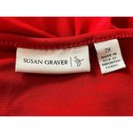Susan Graver Red Long Sleeve Liquid Knit Wide Band Waist Pleated Top 2x Photo 8
