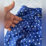 J.Crew Blue & White 100% Linen polka dot high-waisted lined skirt SIZE 8 Photo 6