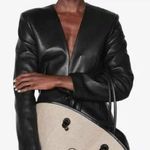 ANINE BING  Large Taylin Linen Tote Bag Beige Black with Dust Bag Sold Out Photo 0