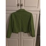 Casual Corner Lime Green Wool Blend Blazer Jacket Size 6 Zipper Pocket Photo 3