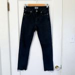 AGOLDE | Toni Mid Rise Straight Raw Hem Ankle Denim Black Jeans Size 25 Photo 2