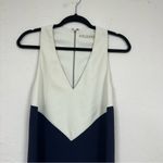 Alice + Olivia  Blue White Color Block Mini Dress Womens XS Shift Sleeveless Zip Photo 1