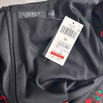 Ralph Lauren Lauren Womens Dress Size 12 Dark Floral Romantic Christmas Flowy Photo 6