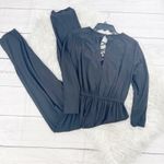 Torrid  Women's Black Crepe Lace-Up V-Neck Jumpsuit Size‎ 00 / 10 Photo 4