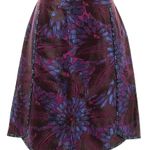 J.Crew Midnight Floral Jacquard Mini Skirt Size 00 XXS Purple Blue Pink A-Line Photo 0