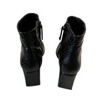 ZARA Animal Print Cowboy Square Toe Ankle Boots Black Sz 39 Photo 4