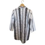 Julia Amory Women's Boho Embroidered Long Sleeve Shirt Dress White Brown Size S Photo 3