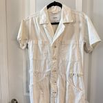 Pistola  White Short Sleeve Utility Jumpsuit Button Front Size S Photo 2