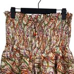 ZARA  High Waist Smocked Loose Fit Shorts Adjustable Drawstring Waist S Colorful Photo 3