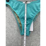 We Wore What  Women's Bikini Bottom Cheeky Rio Cut Solid Teal Size Medium V Shape Photo 6