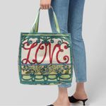 Brighton  A Winter’s Love colorful graphic Canvas travel vacation Tote,Large NWOT Photo 1