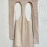 NWT Dion Lee Knit Pinnacle Stirrup Crochet Mini Dress Beige Marble Women XS Photo 1