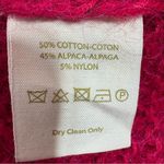 Free People All Mine Slouchy Alpaca Blend Sweater Raspberry Pink Large Oversized Photo 10