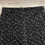 Topshop Black with Silver Polka Dot Stretchy Ribbed Elastic Waist Flared Leg S Photo 4
