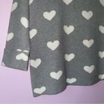 Cynthia Rowley NEW M Sweater Heart Novelty Print 3/4 Sleeve Photo 3