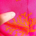 Escapada Pink Orange Tropical Coral Print Kimono beach swim cover Dress sz S/M Photo 7