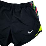 Nike  Dri-Fit Neon Abstract Athletic Running Workout Tempo Shorts Black Lime Photo 1