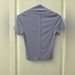 Aritzia Wilfred Meline Mock Neck Crop Top (Size M) Purple Size M Photo 5