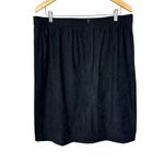 Vintage Women's Faux Suede Classic Pencil Work Skirt Black Size 20W Plus Photo 4